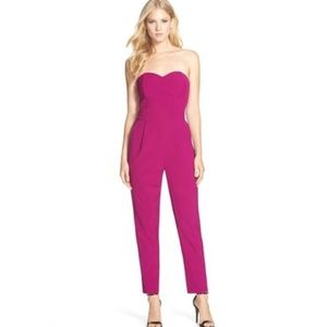 adelyn rae strapless slim leg jumpsuit
